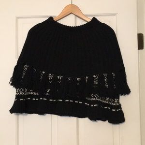 Alexander McQueen (McQ) poncho style shawl